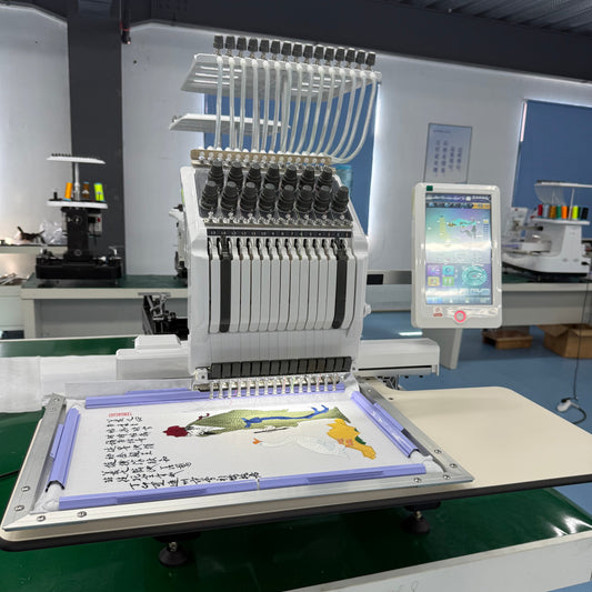 MINI 15 Needle PR Embroidery Machine | FEIYUE x Fabric Mouse FY1501TC